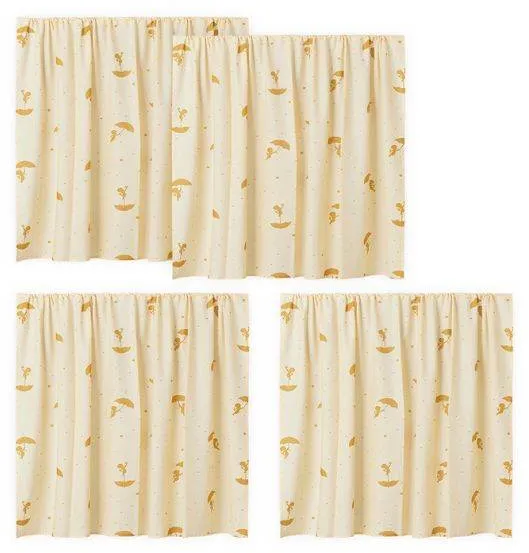 Hoppekids Ole Lukoie Vorhänge für halbhohes Bett - Gelb