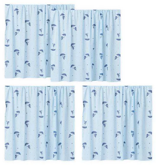 Hoppekids Ole Lukoie Vorhänge für halbhohes Bett - Blau