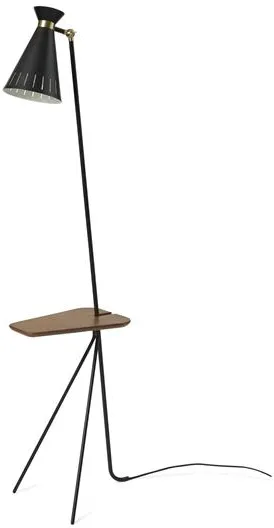 Warm Nordic Cone Stehlampe mit Tisch Schwarz Noir