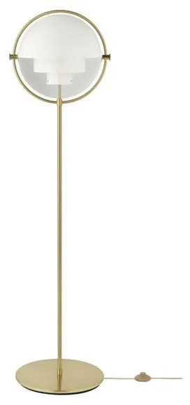 GUBI Multi-Lite Stehlampe Messing & Weiß