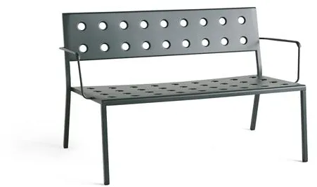 HAY Balcony Lounge Bank mit Armlehne Dark Forest