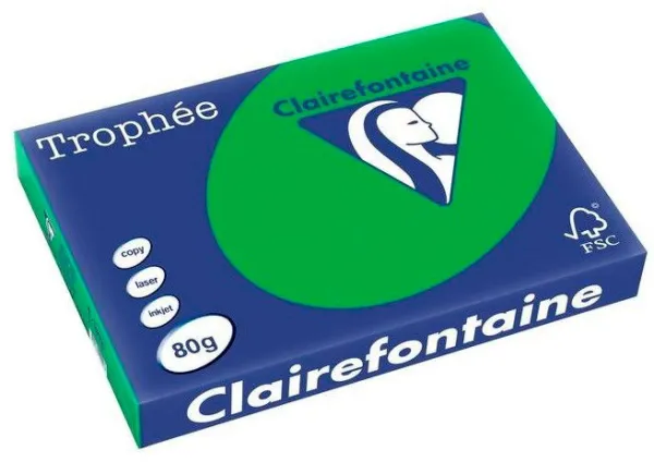 Q-connect Trophee Kopierpapier A3 80g starkes Grün 500 Blatt