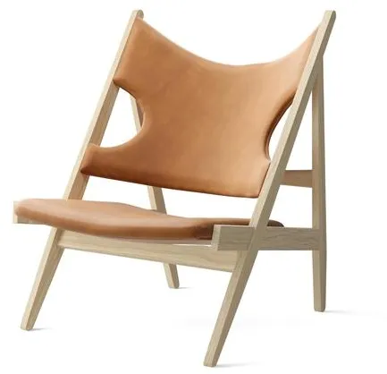 Audo Knitting Sessel Gepolstert Natur Eiche/Dunes Cognac