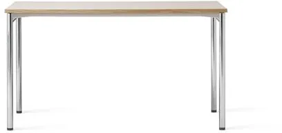 Audo Co Esstisch 140x70 Chrom/Creme Laminat