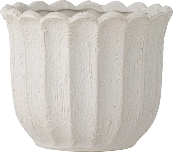 Chaca, Blumentopf, weiß, Steingut